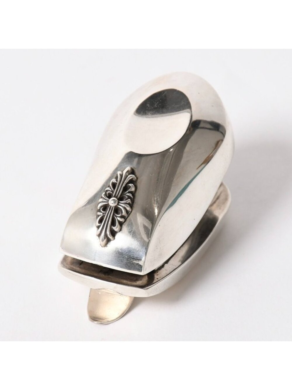 Chrome Hearts Floral Cross Stapler Sterling Silver